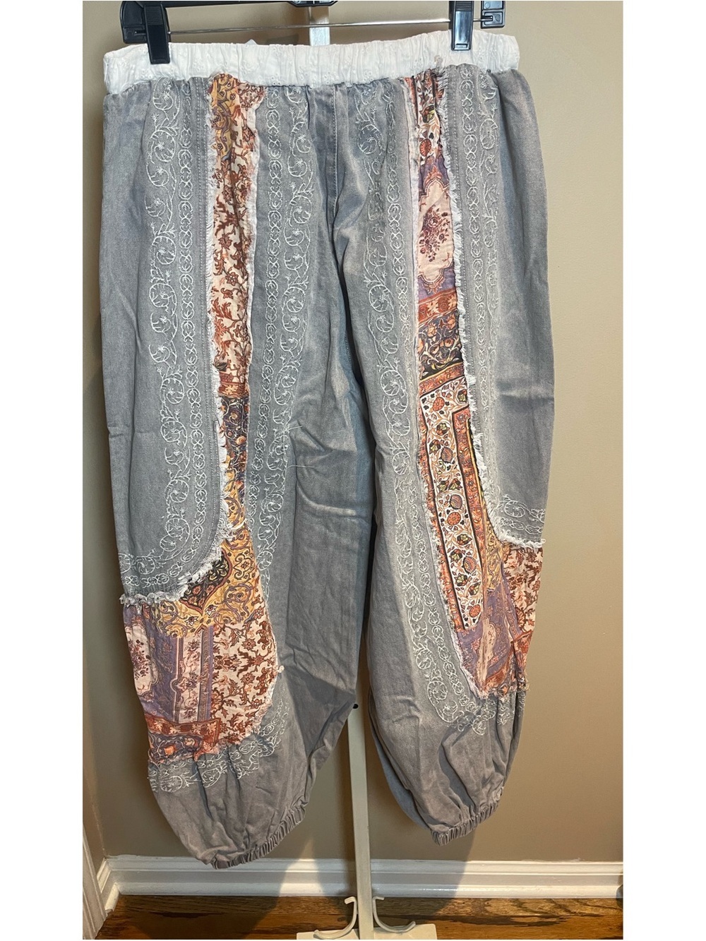 POL Patchwork Drawstring Jogger Pants - Picture 8 of 8